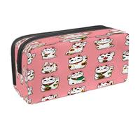 Estuche para bolígrafos, estuche para lápices, bolsa de papelería para adolescentes, niños y niñas, suministros de oficina escolar - Maneki Neko Cats