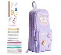 Estuche para bolígrafos, mochila de alta capacidad, estuche portátil con asa de fácil agarre, adecuado para niñas, Chica Cono, Refer to description, Unisex