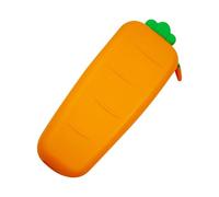 Estuche para bolígrafos, organizador de lápices de silicona, bolsa de maquillaje portátil, bonita bolsa para bolígrafos de zanahoria, organizador multifuncional para el hogar y la escuela, naranja1
