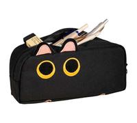 Estuche para bolígrafos para gatos - Organizador de papelería, estuche para lápices, cosméticos con cierre de cremallera | Organizador multifuncional para la escuela universitaria que soporta el