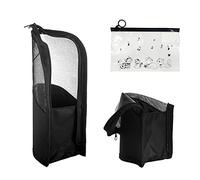 Estuche para brochas de Maquillaje, Resistente al Agua, con Cremallera de Viaje, Multifuncional para lápices de Cejas, Estuche para lápices con Bolsa de Almacenamiento con Cremallera de una(Negro)