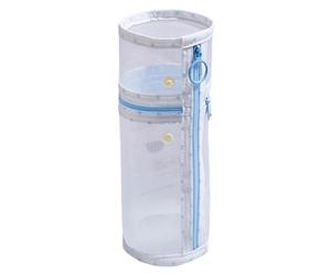 Estuche para brochas de maquillaje Stand Up - 8,5 x 22 cm Organizador cilíndrico para cepillos de gran capacidad | Porta pinceles de maquillaje de viaje | Cilíndrico transparente portátil con