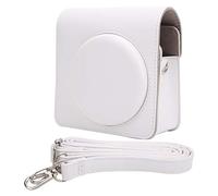 Estuche para Cámara para Instax Square SQ1, Correa Ajustable para el Hombro y Cubierta Extraíble, Estuche para Cámara de Piel Sintética (Blanco)