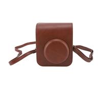 Estuche para cámara vintage compatible con Fujifilm Instax Mini12. Diseño de tapa abatible de cuero sintético PU protector. Interior de microfibra
