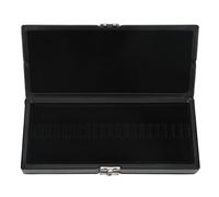 Estuche para cañas de gran capacidad, caja de almacenamiento para cañas de cuero PU negro de 2 capas, soporte para cañas de oboe de doble capa con tejido interior suave para 40 cañ