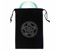 Estuche para Cartas de Tarot - Misterioso Tarot con temática de Magia Negra | Tarot Card Pouch con cordón para Jugar a Las Cartas Rider Waite Tarot Deck Oracle Cards