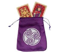 Estuche para cartas de tarot,s de regalo de de joyería de terciopelo de de tarjeta de tarot delicada hecha a mano con patrones múltiples | Paquete de cordón de joyería de dados de uso doméstico para e