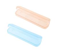 Estuche para cepillos de dientes, caja de almacenamiento portátil para viajes, soporte para pasta de dientes de plástico transpirable para adultos, niños, Navidad, 2 uds.