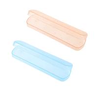 Estuche para cepillos de dientes, caja de almacenamiento portátil, soporte para pasta de dientes de plástico transpirable, Navidad para viajes, niños y adultos, 2 uds..