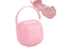 Estuche para chupete, estuche para chupete, sin BPA, funda para chupete para bebés, caja de almacenamiento portátil para chupetes al aire libre, estuche para chupetes para chupetes, rosa, ver