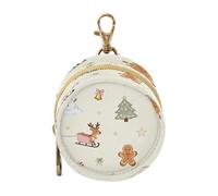 Estuche para chupones con diseño de árbol de Navidad, muñeco de nieve, rosa, recién nacida, con cremallera y clip, monedero, bolsa de almacenamiento para chupones