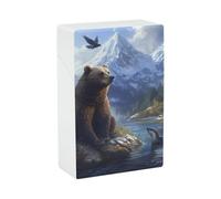 Estuche para cigarrillos Bear Otter Mountain, impermeable, portátil y con tapa abatible.