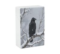 Estuche para cigarrillos - Caja de cigarrillos Black Crow, resistente a golpes e impermeable, de plástico duro, estuche para cigarrillos, elegante soporte para encendedor, regalo para hombres/mujer