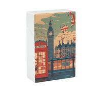 Estuche para cigarrillos - Caja de cigarrillos I Like London, resistente a golpes e impermeable, de plástico duro, con soporte para encendedor, elegante, regalo para hombres y mujeres.
