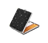 Estuche Para Cigarrillos Con Diamantes De Imitación - Caja Para Cigarrillos Con Diamantes De Imitación Para Mujer, Con Boquilla Metálica De Doble Cara, Para 20 Cigarrillos