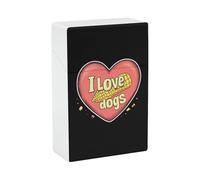 Estuche para cigarrillos con diseño de perritos calientes "Me encantan los Corn Dogs", portacigarrillos de bolsillo, tarjetero y cartera para hombres y mujeres.