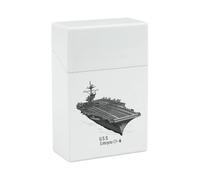 Estuche para cigarrillos con forma del portaaviones USS Enterprise CV 6 de la Segunda Guerra Mundial, con tapa abatible y resistente al agua.
