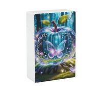 Estuche para cigarrillos Crystal Apples in The Forest, estuche para cigarrillos portátil y delgado, estuche para puros ligero de bolsillo, accesorios para fumar con capacidad para 20 puros de tamañ