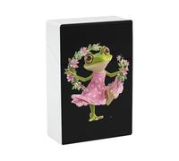 Estuche para cigarrillos Dancing Frog con tapa abatible e impermeable.