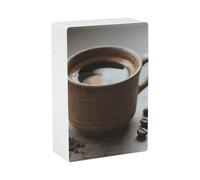 Estuche para cigarrillos de café de plástico duro con tapa abatible y delgado de bolsillo para cigarrillos de 18 a 20 cigarrillos tamaño King, a prueba de aplastamientos, accesorios reutilizables para