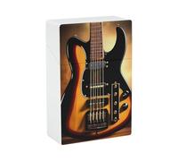 Estuche para cigarrillos de guitarra instrumental, diseño de resorte a presión, tapa abatible de plástico para viaje con una sola mano para hombres y mujeres