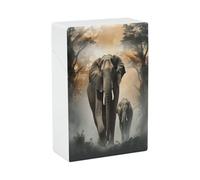 Estuche para cigarrillos Elephant in the Fog, soporte para cigarrillos para hombres y mujeres, capacidad para 20 cigarrillos, perfecto para liar tus propios cigarrillos, accesorios para fumadores.