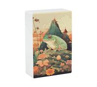 Estuche para cigarrillos Frog on Mountain, resistente a golpes, impermeable, de plástico duro, con elegante soporte para encendedor para hombres y mujeres.