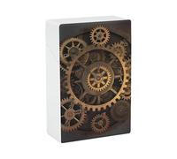 Estuche para cigarrillos Gears Clock Bronze Century, compacto, impermeable y resistente a golpes, ideal para viajes, con capacidad para 20 cigarrillos. Diseño duradero y resistente a los arañazos,