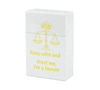 Estuche para cigarrillos Keep Calm Trust Me I Am A Lawyer (Mantén la calma, confía en mí, soy abogado), ligero, de plástico, para 20 cigarrillos.