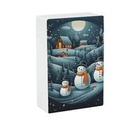 Estuche para cigarrillos navideño con forma de pingüino y Papá Noel, con cierre de palanca, estuche para cigarrillos para hombres y mujeres, accesorios para fumadores, caja de plástico para cigarrill