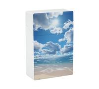 Estuche para cigarrillos Ocean and White Cloud para hombre y mujer, con tapa abatible, ideal para el hogar, caja de plástico, accesorios para fumar, caja para guardar cigarrillos.