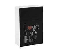 Estuche para cigarrillos portátil con diseño de estilista "Love is in The Hair" para hombres, mujeres, padres y papás.