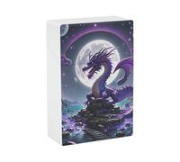 Estuche para cigarrillos Purple Dragon Moon, resistente al agua y a los golpes, compacto y de viaje, con capacidad para 20 cigarrillos, diseño duradero y resistente a arañazos, para hombres y mujere