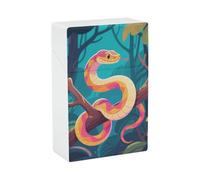 Estuche para cigarrillos - Snake in The Tree, elegante estuche de plástico para cigarrillos para mujeres y hombres, organizador portátil a prueba de aplastamiento.