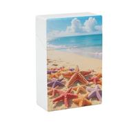Estuche para cigarrillos Starfish and Sand, resistente a golpes, impermeable, de plástico duro, con elegante soporte para encendedor para hombres y mujeres.