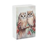Estuche para cigarrillos "Two Owls on the Tree", resistente al agua y a los golpes, compacto y de viaje, con capacidad para 20 cigarrillos, diseño duradero y resistente a los arañazos, para hombres