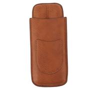 Estuche para Cigarros de Cuero Portátil, Humidor Plegable Protector con Bolsillo Cortador para Viajes y Oficina