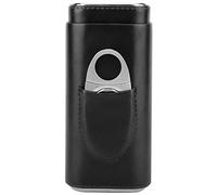 Estuche para cigarros de piel portátil, bodega de cigarros forrado de madera de cedro con corte de cincaro, regalos perfectos para niños de honor, amigos, papá, amante de los cigarros, tamaño compacto