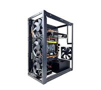 Estuche para computadora de escritorio - Soporte para placa base de chasis abierto, Estuche para PC con torre piramidal | Estante de la caja de la placa base del ordenador de bricolaje, soporte del ve