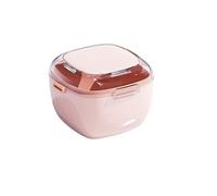 Estuche para dentadura postiza 1 caja práctica for dentaduras postizas, portátil for limpieza de fundas for, for con filtro, protege las(Pink)