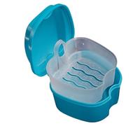 Estuche para dentadura postiza 1 protector bucal for dentaduras postizas, caja organizadora for cepillos de dientes y suministros bucales(Light Blue)