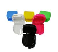 Estuche para dentadura postiza Caja de 30 bandejas for dentaduras postizas, caja grande for retenedores, protectora for aparatos dentales(30Pcs Blue)