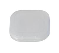 Estuche para dentadura postiza Caja de 50 bandejas for dentaduras postizas, protector bucal, contenedor almacenamiento, caja transparente for retenedores dentales(50pcs White)