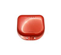 Estuche para dentadura postiza Caja de almacenamiento for dentaduras postizas (50 unidades), estuche for parciales, cajas for dientes ortodoncia, retenedores dentales(50pcs Red)