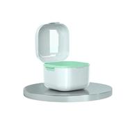 Estuche para dentadura postiza Estuche for dentaduras postizas, alineador invisible, retenedor transparente, estuche for aparatos dentales, de viaje(Green)