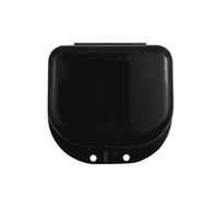 Estuche para dentadura postiza Estuche for retenedores, protector bucal profundo, estuche de almacenamiento dental for dentaduras postizas(Black)