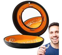 Estuche para dentaduras postizas y retenedores con espejos | Estuche para aparatos ortopédicos Estuche para protector bucal | Caja contenedora de retenedores, funda para tirantes, protector bucal, ali