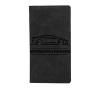 Estuche para documentos de licencia de vehículo, Estuche tipo billetera para documentos, Funda tipo cartera de piel para documentos de coche, Organizador de funda tipo billetera de cuero PU para licen
