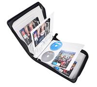 Estuche para DVD LIOVODE, 128 DVD y 64 folletos Capacidad, Guardar CD y folletos Conservar los medios de comunicación Negro Paquetes de CD para uso doméstico y a bordo