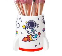 Estuche para Escritorio | Bonitos contenedores para bolígrafos - Rocket Ship Cup Alta Capacidad en Forma Cohete con Adhesivo Astronauta para Escritorio estudiantil